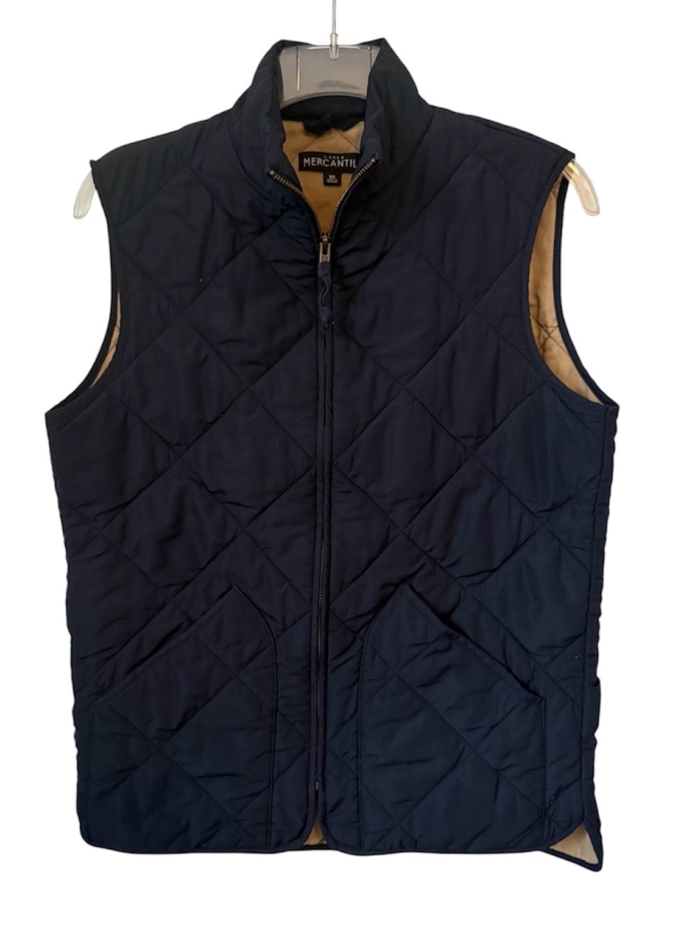 J. Crew Mercantile Women's Size XS Navy Blue Zip Up Quilted Puffer Vest